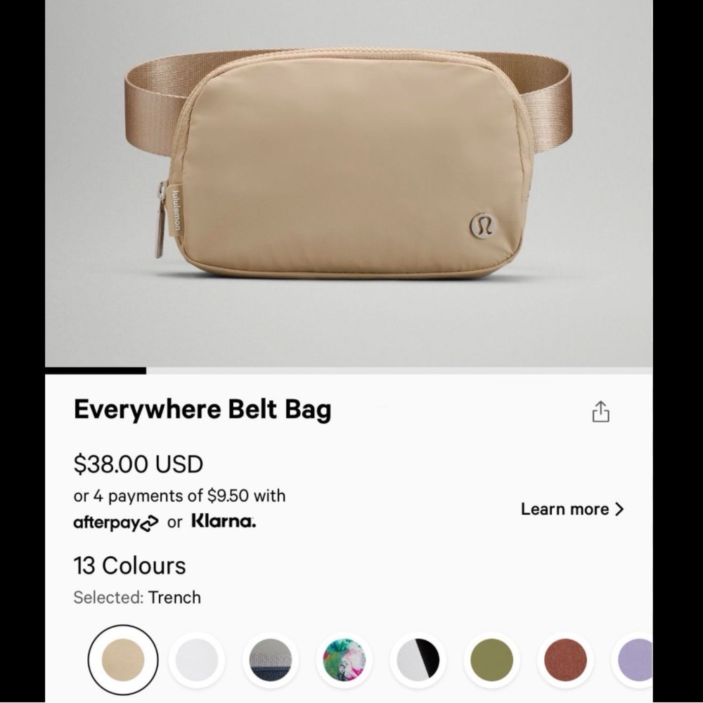 lululemon athletica Trench Belt Bag